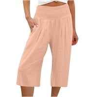 Amtdh Ženske hlače za hlače u boji Clearance Capris Rad Ležerne prilike izlasci hlače Lounge pantalone