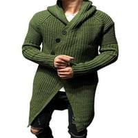 REJLUN MEN CATW Gumb dolje jakna Čvrsta boja otvorena prednji džemper Cardigan Regular Fit na otvorenom