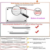 Kaishek tvrda futrola Kompatibilan je - objavljen najnoviji MacBook Pro 13 sa modelom ID-a Touch ID: a a a a a ruža 0631