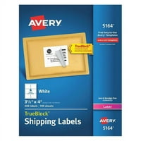 Avery Avery® Etikete za dostavu sa Trueblock® tehnologijom za laserske pisače 5164, 3-1 3 4