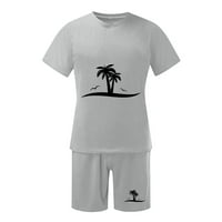 Muška vježbanje set ljeto plaža kratka rukava s kratkim rukavima kratke hlače s džepovima