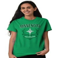 Minnesota North Star State Feminine Midwest Ženska grafička majica Tees Brisco Marke
