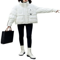 MA i dječja žena lagana jakna nadupana naduvano naduvane podstavljene tople kapute stoji ovratnik dugih rukava dugih rukava