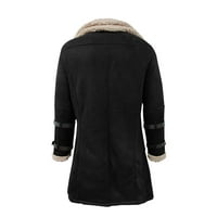 Kali_store muške jakne za zimske muške majice od pamučnih plata s dugim rukavima crna, 3xl
