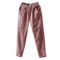 Modne ženske hlače plus veličina Corduroy elastični struk džep harem hlače duge hlače vježbanje trčanja joge gamaše