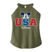 Disney - Americana - Mickey USA - Juniors High Neck Tank Top