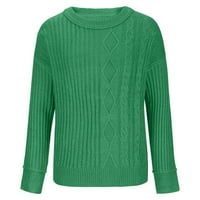 Trendvibe Ženski džemper ugodan loungewear vrhovi akrilne solidne boje Ženska ležerna lagana gornja