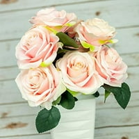 Cvjetni umjetni cvijet 17 Rolling Rose stabljike za vjenčanje Bouquet Dom i kuhinjski ukras