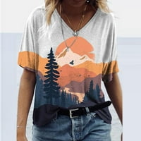 Modni ženski ljetni tiskani majica kratkih rukava CALEST CREW-CREW-CALEST TOE Ljeto Plus vrhovi veličine