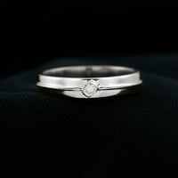 Klasični žarišni prsten sa moissite za muškarce, sterling srebrna, SAD 13.00