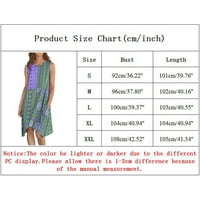 Proljetne haljine za prodaju za žene ŽENE ŽENSKE MODNOG Bohemijskog cvjetnog ispisa O-izrez suknje za
