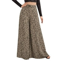 FVWitlyh pantalone za žene dizajnerske hlače Žene labave i povremene hlače High Squik Leopard Viseći