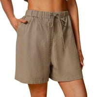Frehsky kratke hlače za žene Ležerne prilike, pune šljokice i posteljine kratke hlače Ženske elastične