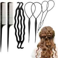 Komplet alata za kosu, pletenica za kosu, DIY alat za oblikovanje kose s kose za kosu češlja lepinja