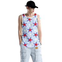 4. jula Muška košulja Termper Tee Red Blue Stars Eagle SAD Zastava Grafički majica bez rukava