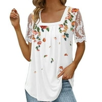 Pimfylm New Edition T majice za žene Ženske kratkih rukava Dolman V izrez T-majice Summer Casual wh