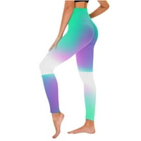 Ženske udobne joge hlače Ležerne prilike visokog struka Stripe višebojne kravate za ispis pantalone Tummy Control Workout Sport Sport Teretne hlače