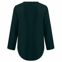 Ženske vrhove Dressy Casual V izrez Zip manferencije Flowy Business Coustery Calles Tuntic Tops Majica Bluza Plus Veličina