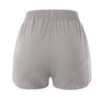 LisingTool kratke hlače za žene Ženske kratke hlače Elastični struk trčanje džepova Sport hlače Teretane