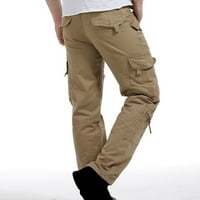 Jyeity New Fall Collection casual muške široke noge za teretni džep čipke ležerne duge hlače pune dužine