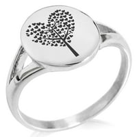 Drvo od nehrđajućeg čelika minimalistički ovalni vrhunski polirani prsten izjave