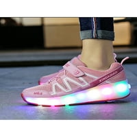Dječaci Djevojke svijetle sportske cipele modne tenisice s jednim kotačem USB punjenjem