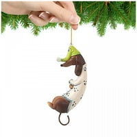 Božićno drvce viseći ukrasi jazavčasti privjesci u obliku pasa za kućne božićne ukrase xmas novogodišnji