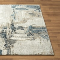 Luxe Weavers nestrpljiv sažetak plave površine, tepih otporan na mrlje