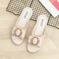 Cipele 70-ih Žene Sandale Modni Ljeto Otvoreno TOE Jednostavna boja Komforne debele smalne sandale za