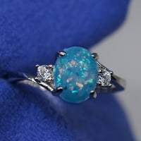 SHLDYBC prstenovi za žene, izvrstan ženski prsten ovalni rez vatrootporni nakit za rođendan poklona