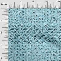 Onuone pamučna kambrska aqua plava tkanina geometrijska haljina materijala materijala za ispis tkanina