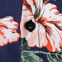 jsaierl muške cvjetne tiskane havajske majice Ljeto rever gumb dole redovne fit majice modne bluze za
