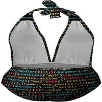 Programer kompjuterski kod Smiješne žene Halter V izrez jedan kupaći kostim za kupanje