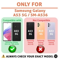 Osobni tanak poklopac s tamnim futrolom Kompatibilan je za Samsung Galaxy A 5G, zaštitni ekran stakla