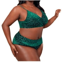 Zpanxa kupaće kostim za žene modni seksi ljeti plus veličine zeleni leopard print kaiki bikini kupaći