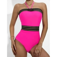Žene jednodijelno kupaći kostim od pune boje za plažu ljeti modni odjeća za djevojčice zavoj kupaći