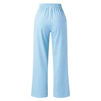 Ženske pantalone Žene Ležerne prilike u boji labavi džepovi Elastični pojas struk Hlače duge pantalone
