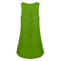 Haljine za žene ženska sunčana haljina V-izrez bez rukava s kratkim seksi klirensom mini haljina zelena