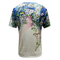 Ženski vrhovi i bluza Casual Slatka kratkih rukava Slatke cvjetne print T-majice Lood Fit Work Tines