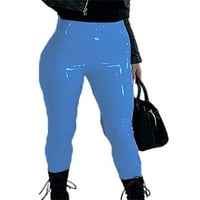 Capreze Stretchy Fau kožne gamaše hlače za žene Seksi visoke strugove Skinny pantalone veličine S-3XL