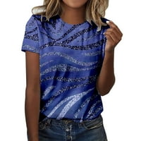 Košulje za žene Grafički trendy okrugli vrat kratkih rukava Top boja Gradient Teksture Ispiši Thirts