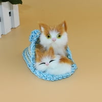 CUTEM PLUSH CAT igračka, lijepe mačke papuče plišane dječje igračke simulacije nakratko za Craft Xmas