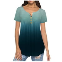 Ženski prsluk Žene postepeni Promijeni kratki rukav Summertime modna bluza za bluzu O-izrez Ženska bluza