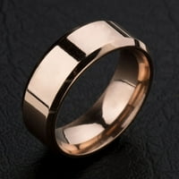 Ring Unise nehrđajući čelik Ogledalo Lagani prsten za vjenčanje