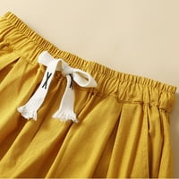 Caveitl ženske hlače Dressy casual, ženska casual čvrsta boja za mršavljenje Artistička elastična struka