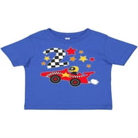 Inktastični sretni 2. rođendan crveni trkački automobil poklon malih dječaka ili majica mališana