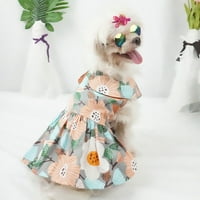Suknja za kućne ljubimce Cvjetni uzorak Cosplay Prozračna modna psa Princeza haljina za ljeto