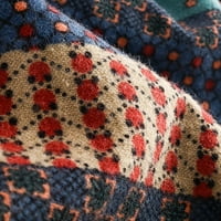 FANLI zimski džemper, ležerni duks pleteni puknuti u boji mekani džemper kaput Slim fit flaffy kaput