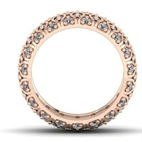 Prirodno 5,00ct okrugli rez Diamond Wide 5row Anniversantni vjenčanje vječni prsten 18k zlato IJ Si2