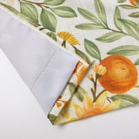 Driftaway Orange Cvjetni posteljina mješavina Vintage Botanicalska tiskana soba zatamnjena Valance -